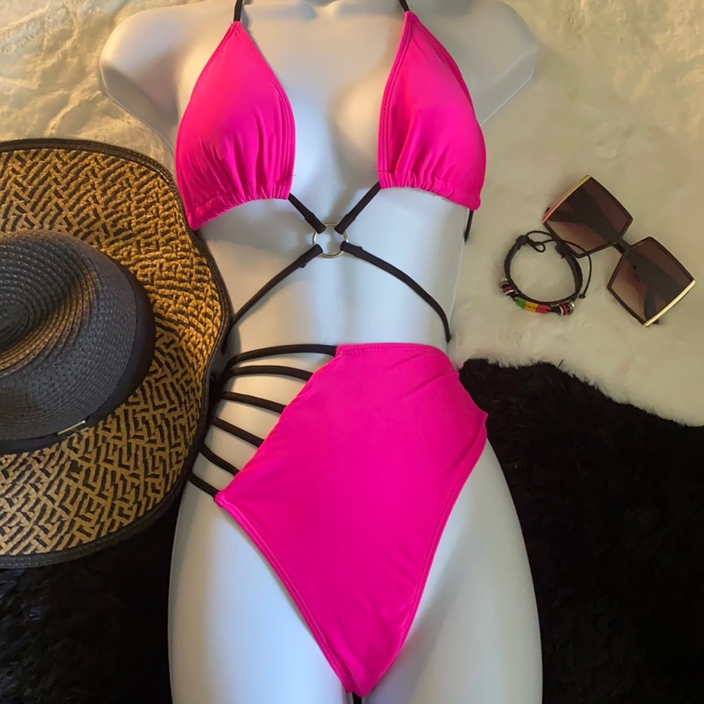 Hot pink bikini